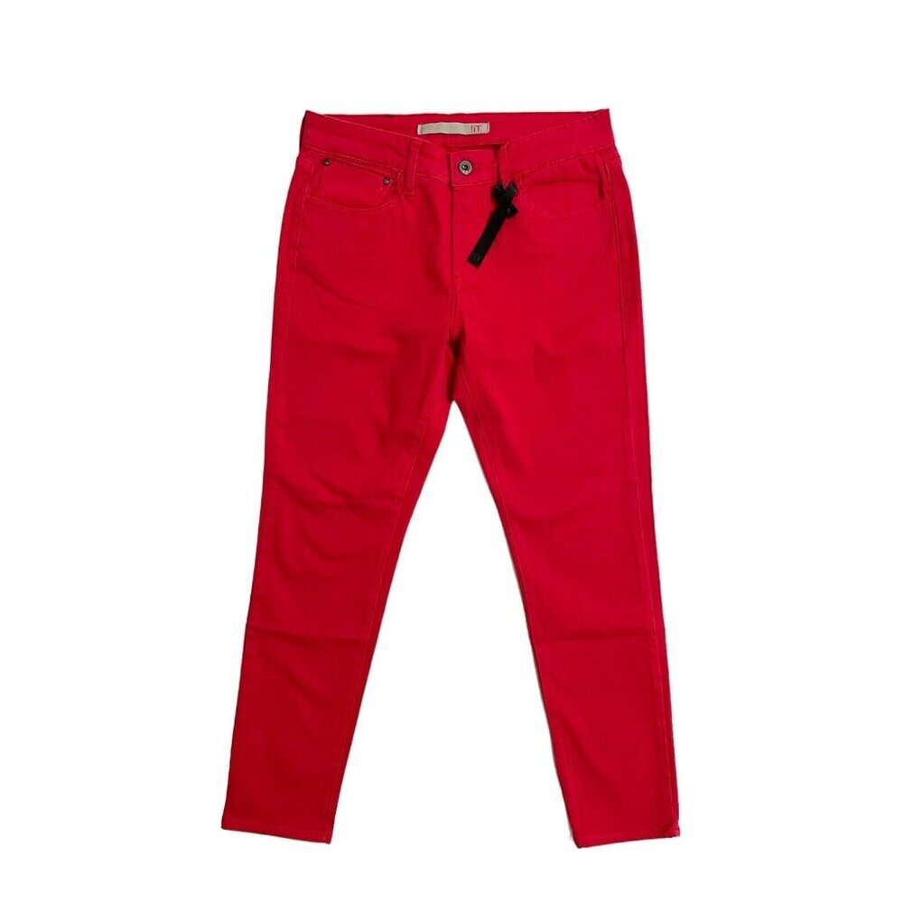 IT! Jeans Midrise Ankle Skinny Red Denim Jeans SZ 27 NWT - Picture 2 of 10